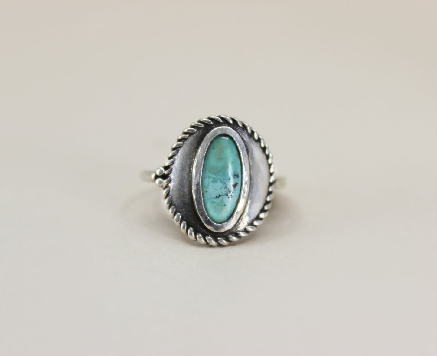 Sterling Silver Turquoise Oval Ring