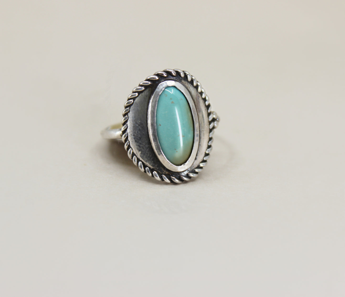 Sterling Silver Turquoise Oval Ring